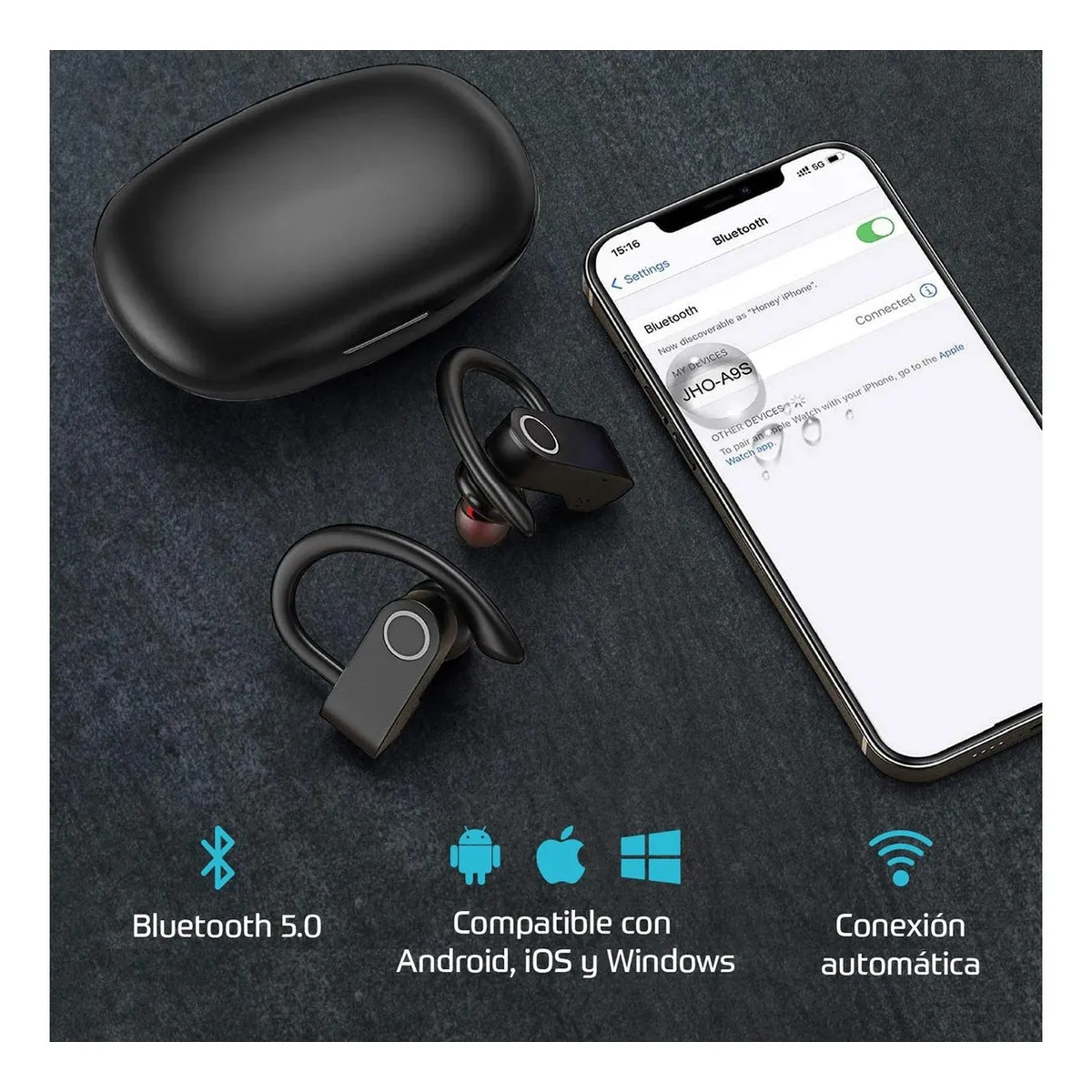 Conexión Bluetooth estable audífonos deportivos