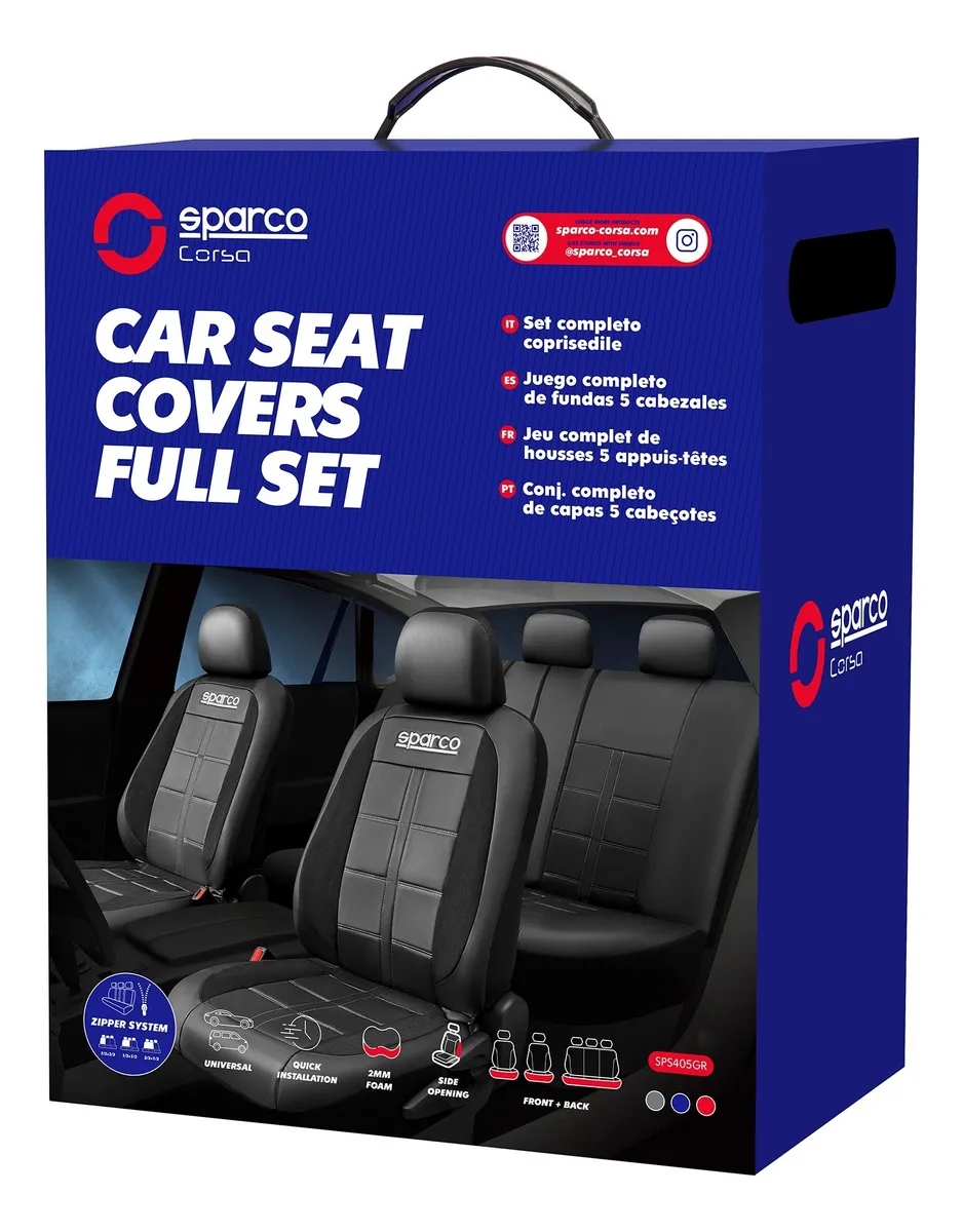 Detalle fundas Sparco ecocuero