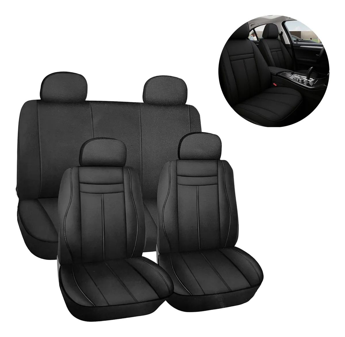 Funda de Asiento Ecocuero Universal Premium para Auto