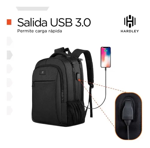 Mochila impermeable con puerto USB