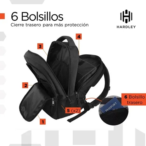 Mochila Hardley Phantom negra 25L