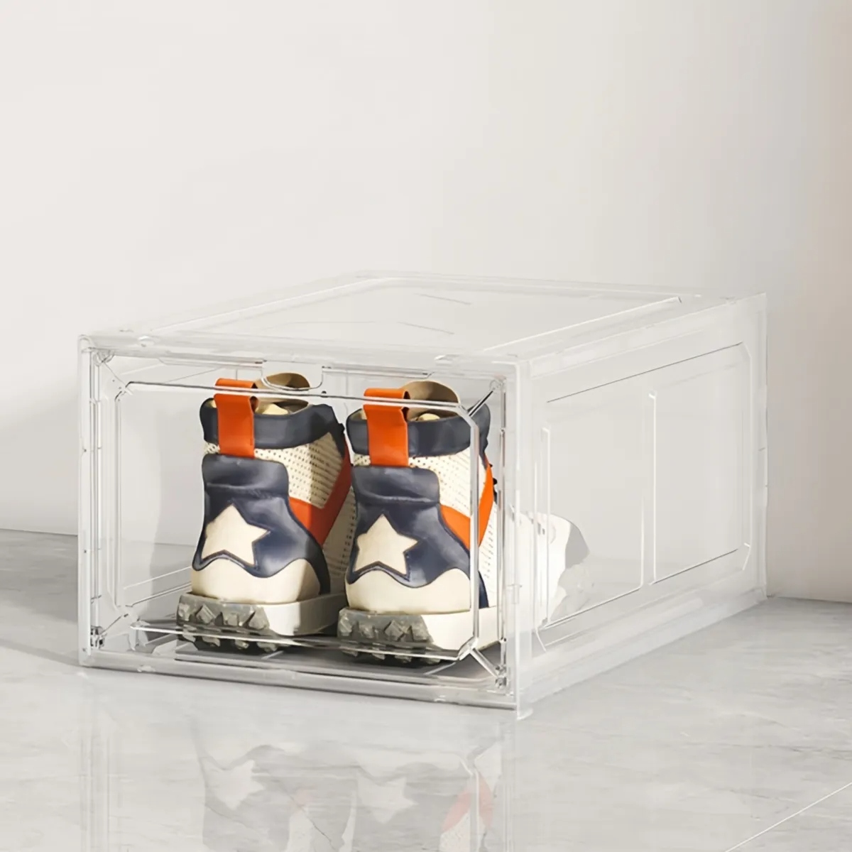 Caja organizadora transparente para zapatos
