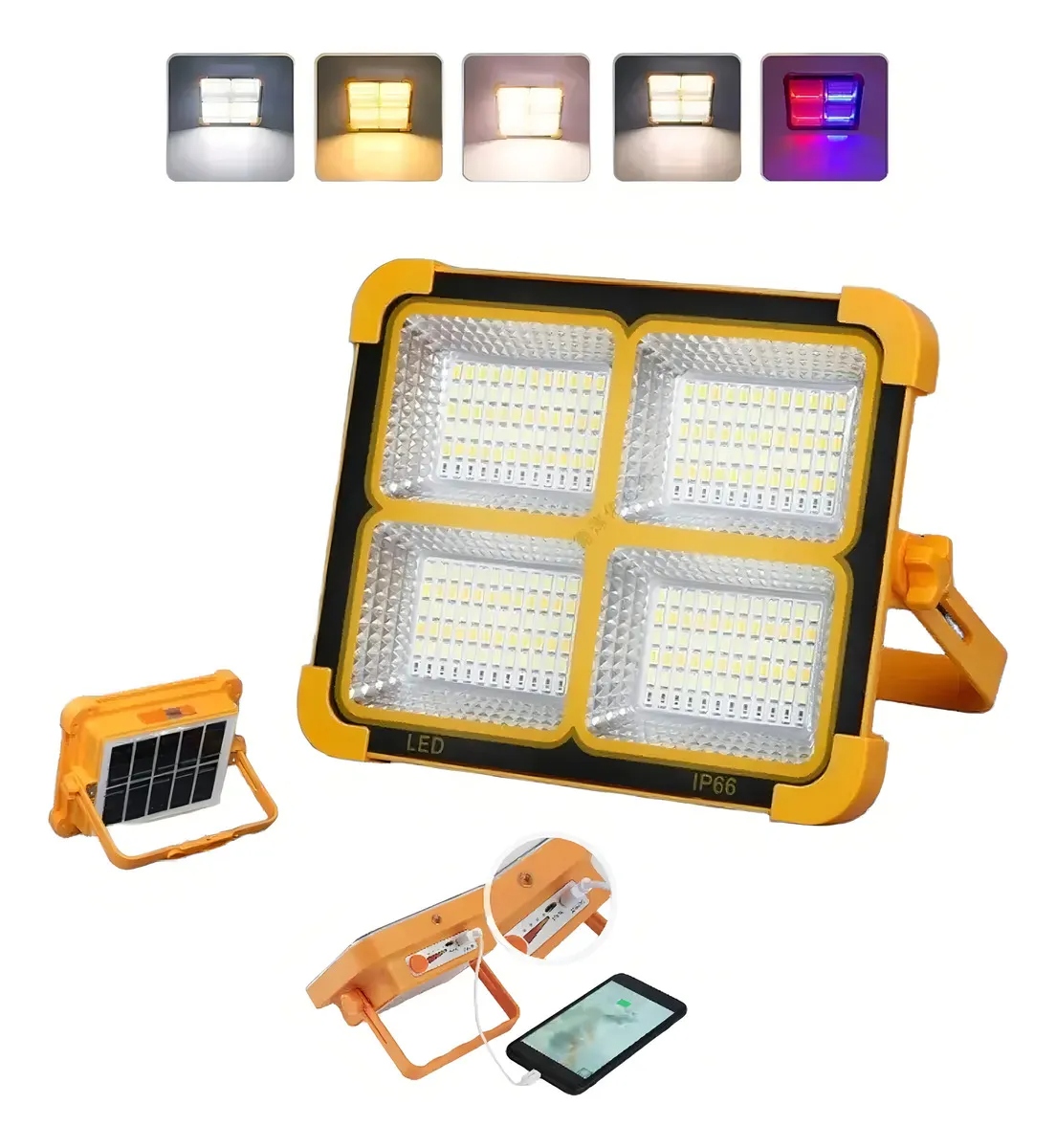 Lámpara LED de emergencia con carga solar