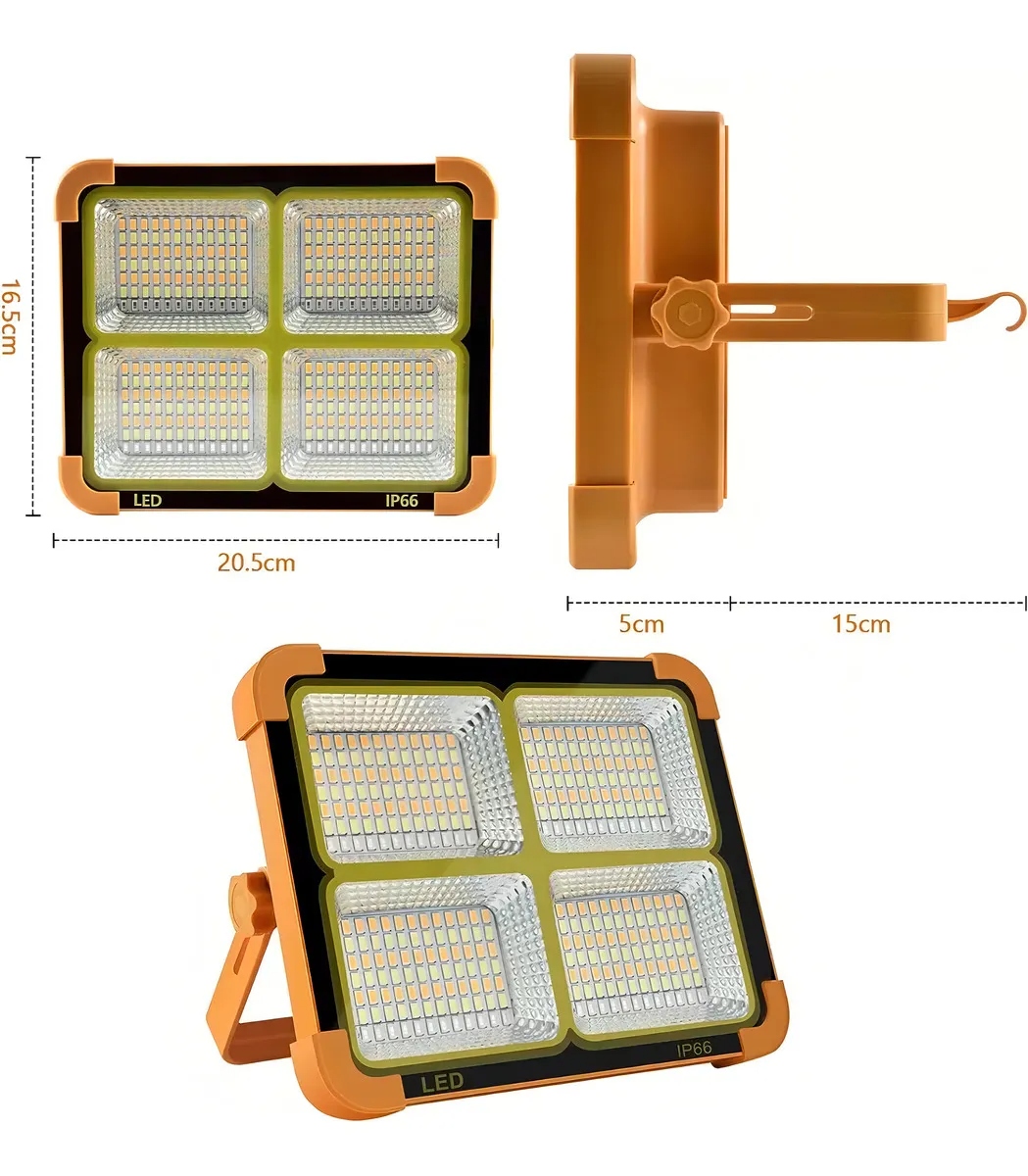 Lámpara de emergencia solar recargable LED