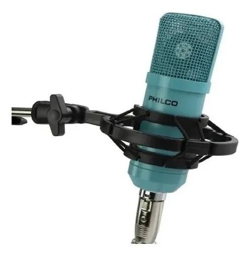 Micrófono Philco Azul USB con soporte